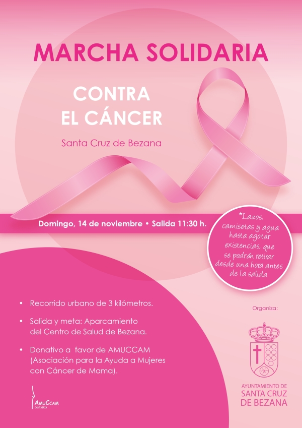 El Ayuntamiento organiza una Marcha Solidaria contra el Cáncer, a favor de AMUCCAN