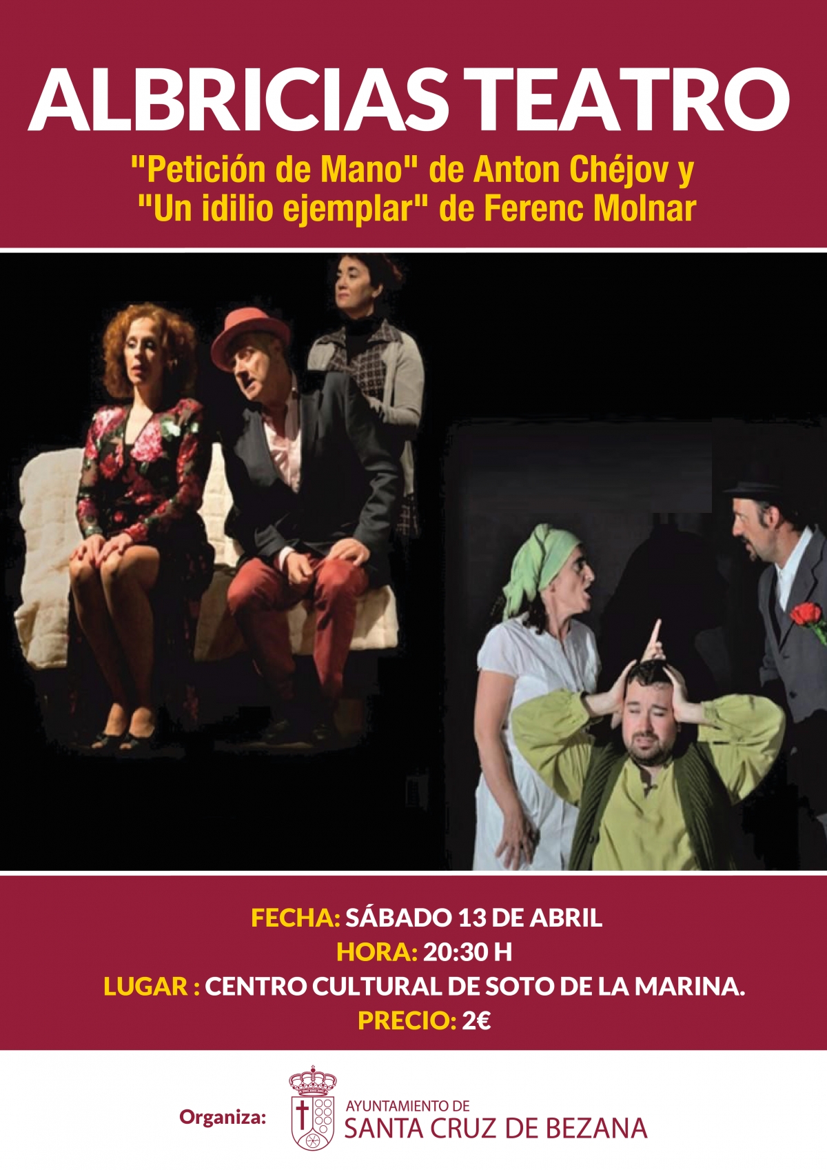 Sábado 13 de abril: Albricias Teatro