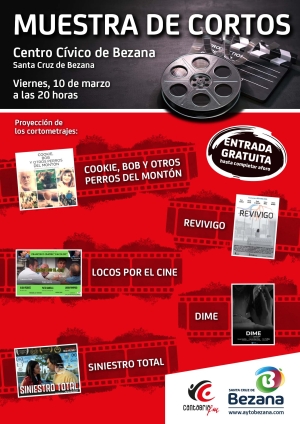 Este viernes, 10 de marzo, Muestra de Cortometrajes en el Centro Cívico de Bezana