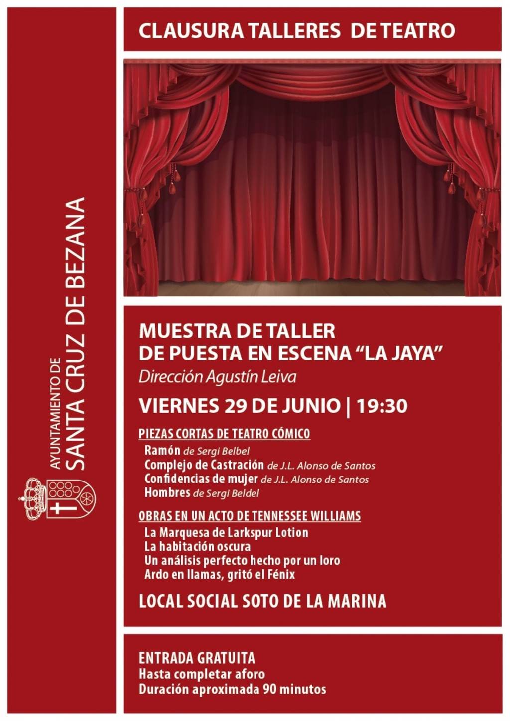 CLAUSURA DE TEATRO EN EL CENTRO CULTURAL DE SOTO DE LA MARINA