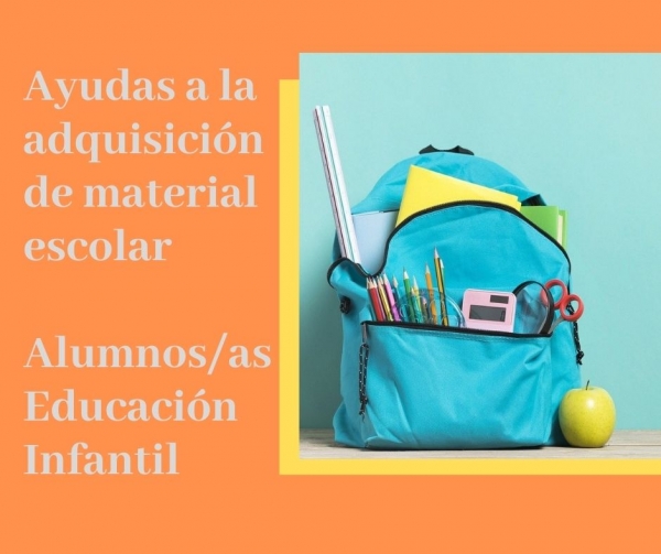 Abierto el plazo para la solicitud de ayudas a la adquisición de material escolar en educación infantil