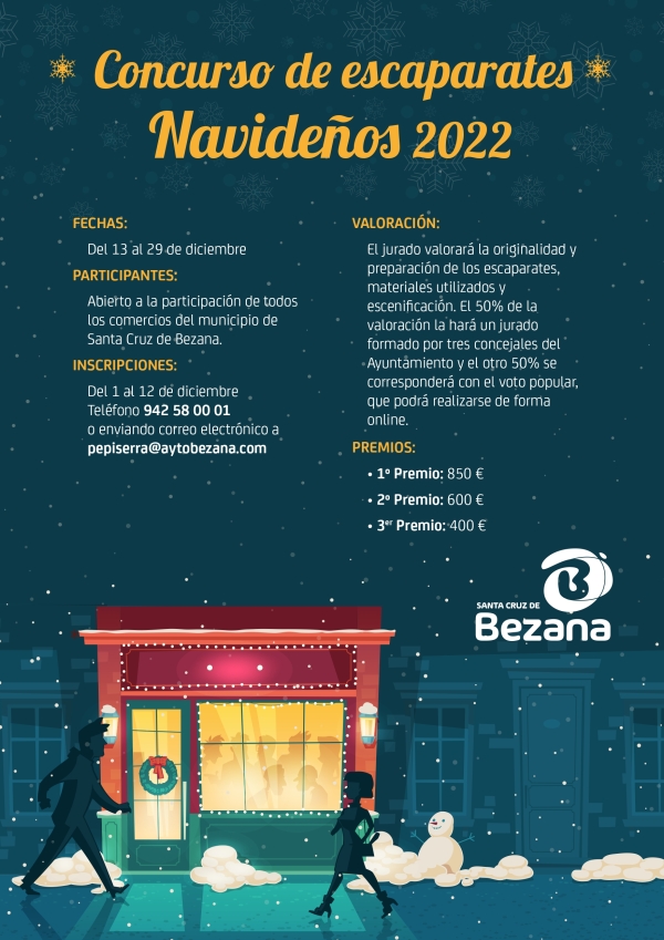 El Concurso de Escaparates Navideños repartirá 1.850 euros en premios