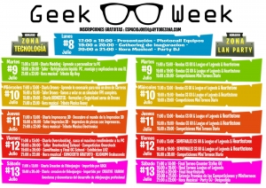 Lunes 8 de julio a las 17:00 h. comienza la GEEK WEEK BEZANA