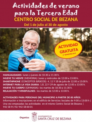 Actividades gratuitas de verano para la tercera edad en Bezana, Maoño y Sancibrián