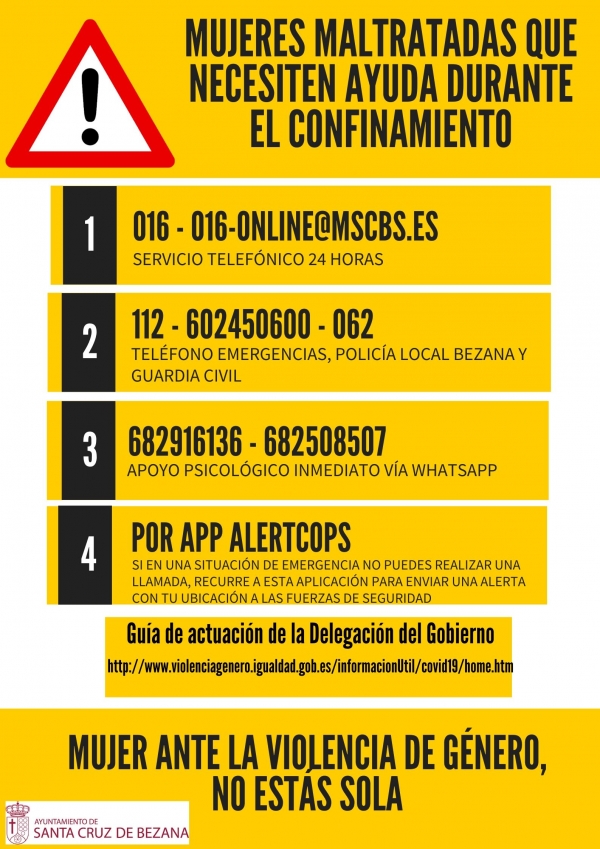 Guía de Consejos y Recursos contra la Violencia de Género durante el periodo de confinamiento